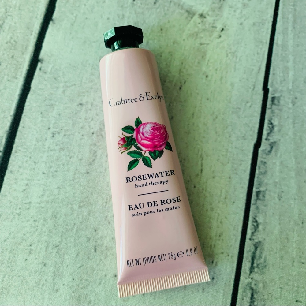 new Crabtree Evelyn Rosewater Ultra Moisturizing Hand Therapy 0.9oz 25g.